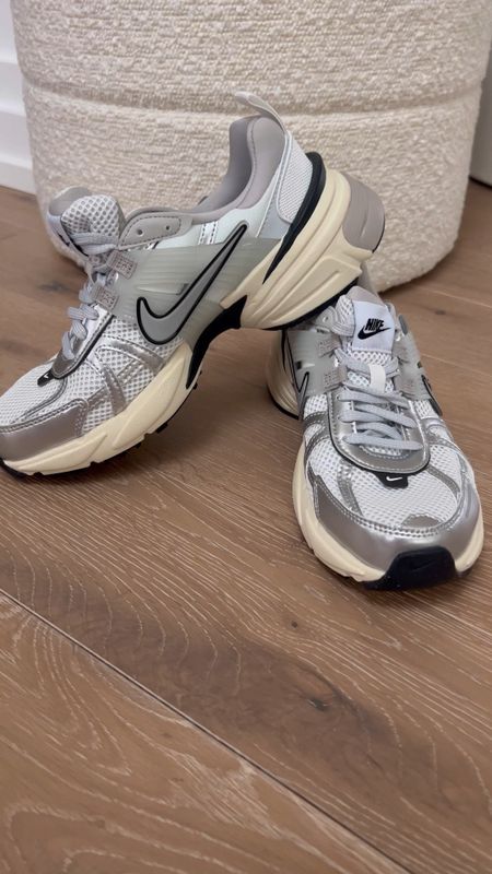 The silver accents combined with the neutral sole is a fresh take on sneakers. I will wear these with black trousers or leggings.

Sneakers. Shoes. Fitness. Dad sneaker. Aritzia. Neutral style. Neutral shoes. Gym shoes. Athleisure  


#LTKShoeCrush #LTKFitness #LTKActive