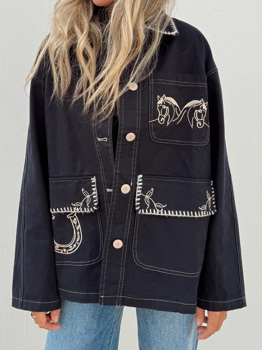 Wild Frontier Denim Shacket | Ascot + Hart