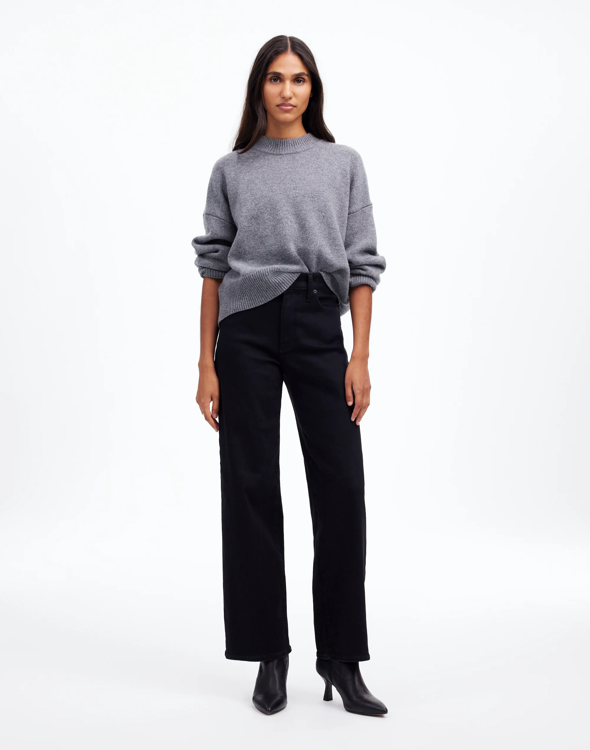 Ribbed Turtleneck Long-Sleeve Tee | Madewell | Madewell