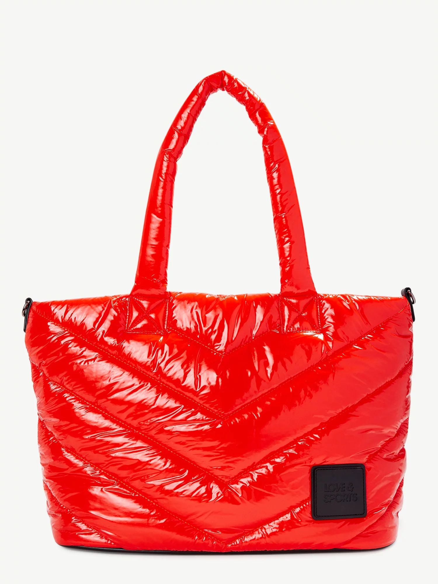 Love & Sports Women's Olivia Large Tote Bag, Red | Walmart (US)