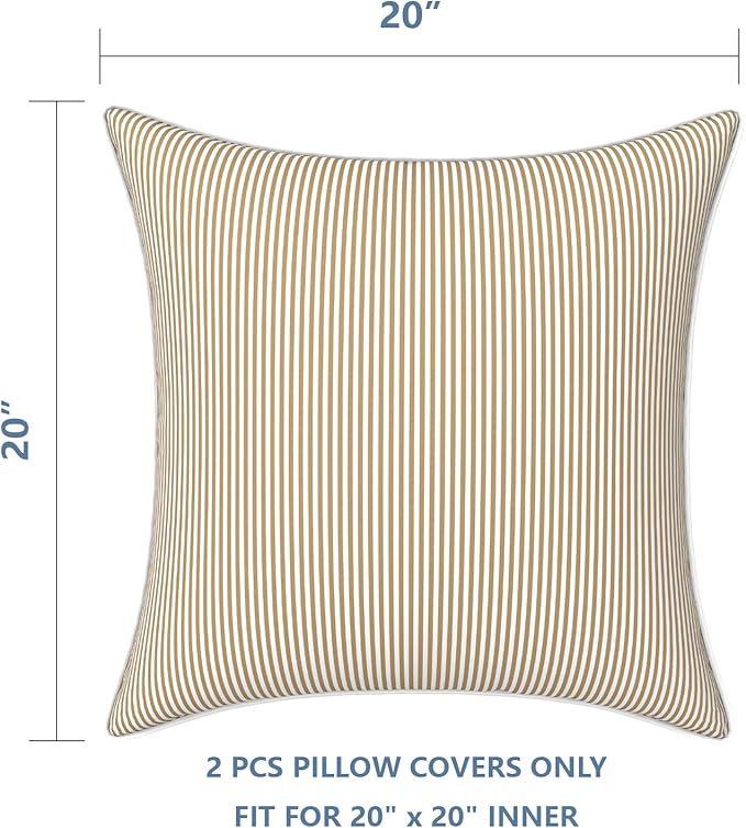 LVTXIII Outdoor/Indoor Pillow Covers, Patio Fade Resistant Throw Pillow Covers ONLY, Waterproof F... | Amazon (US)