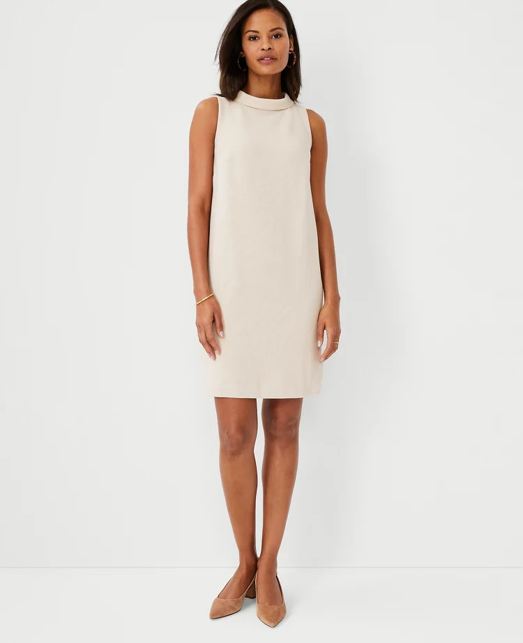 Mock Neck Sheath Dress | Ann Taylor (US)