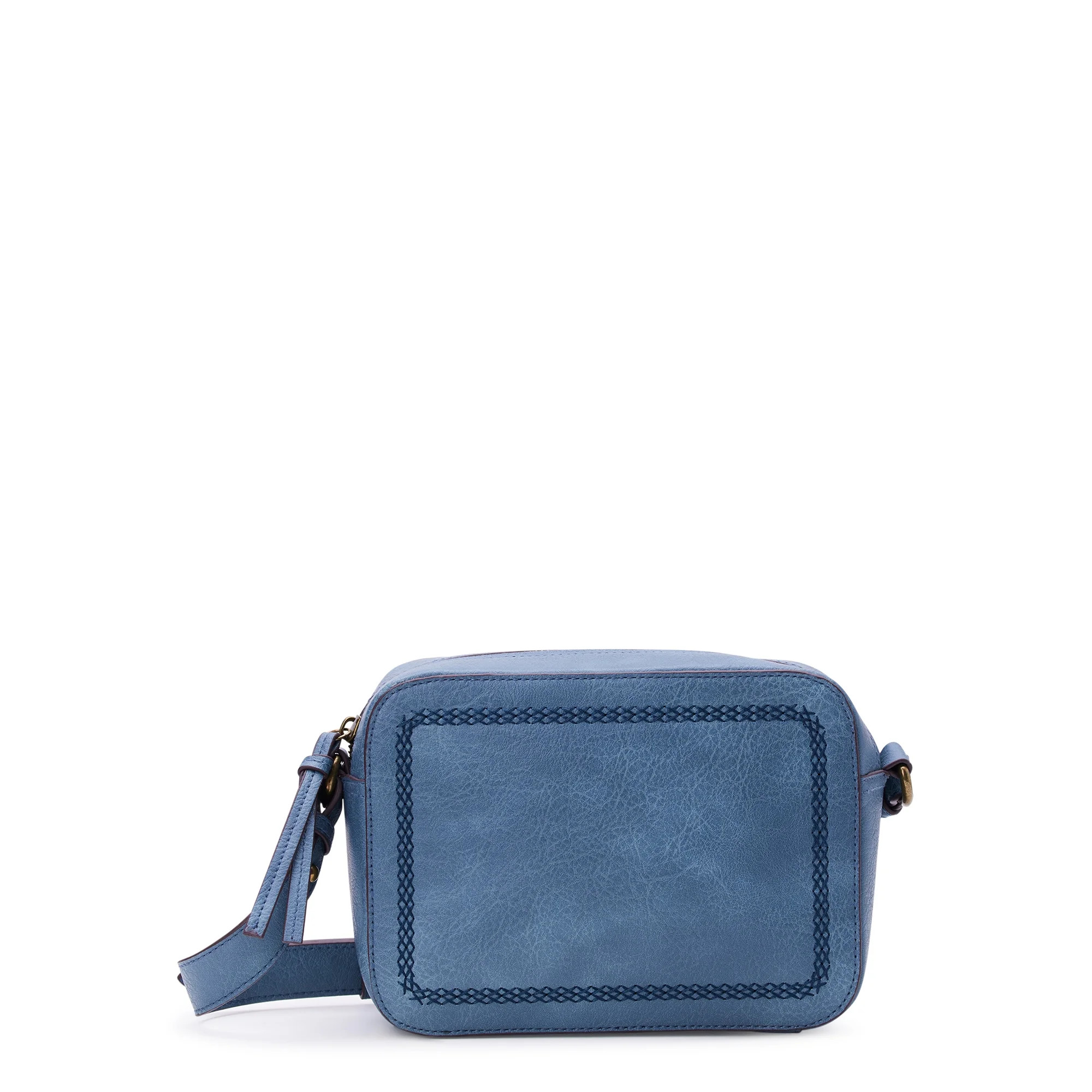 Time and Tru Women's Addie Camera Crossbody Handbag, Blue | Walmart (US)