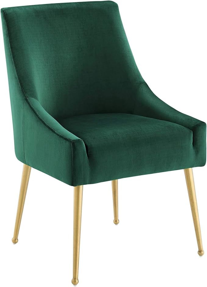 Modway Discern Upholstered Performance Velvet Dining Chair, Green | Amazon (US)