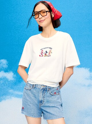 Old Navy x Disney Mickey Mouse Logo-Graphic T-Shirt for Adults | Old Navy (US)