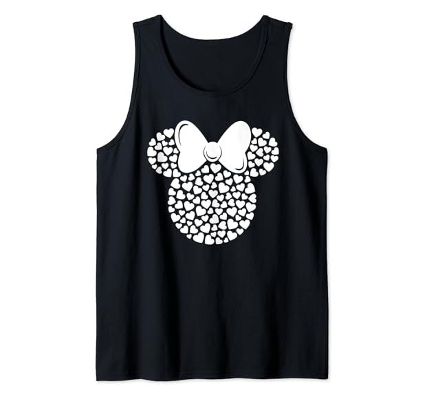 Disney Minnie Mouse Icon Filled with White Hearts Tank Top | Amazon (US)