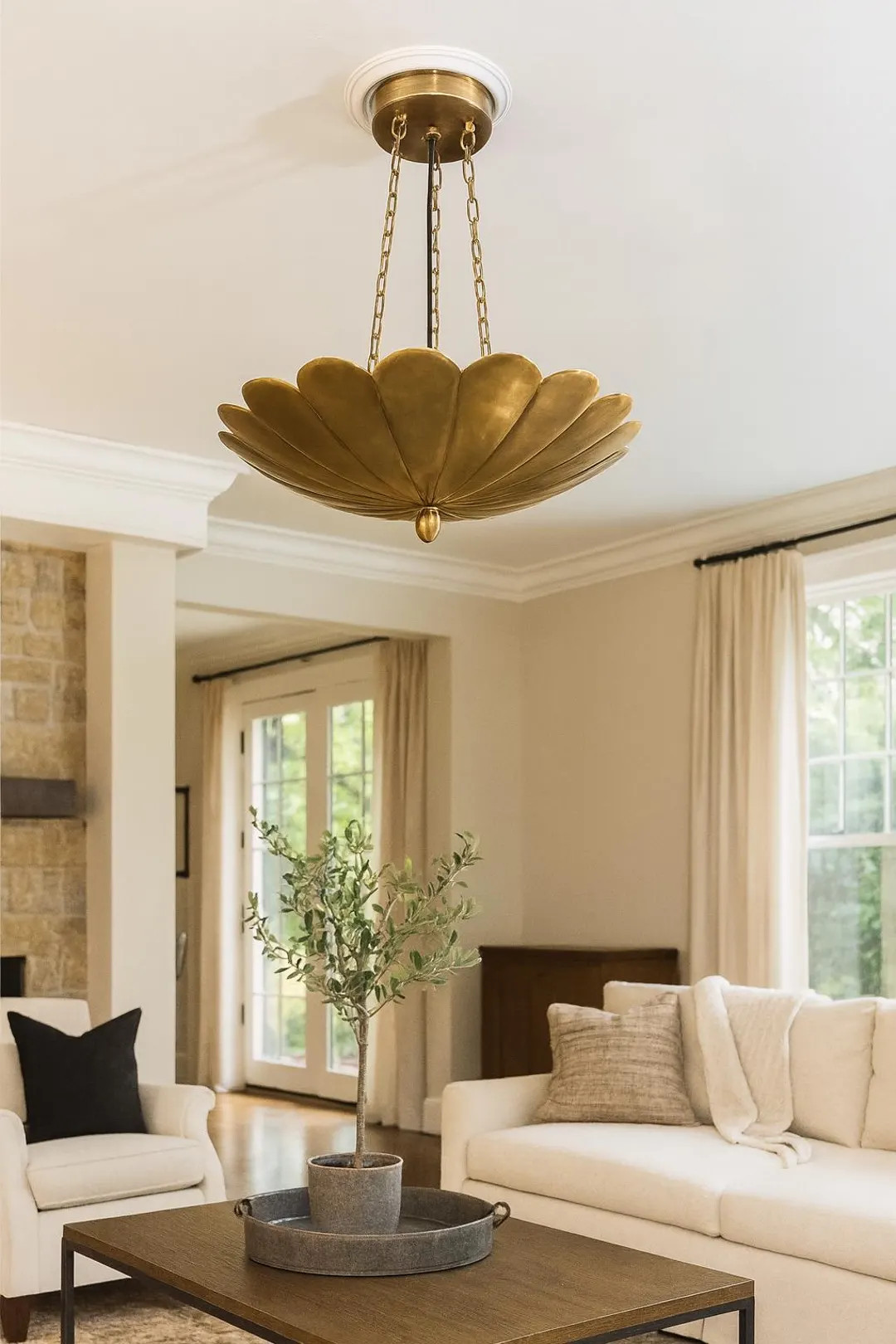 Mid-Century Modern Brass Sputnik Chandelier – Retro Globe Flower Starburst Lighting. | Etsy (US)