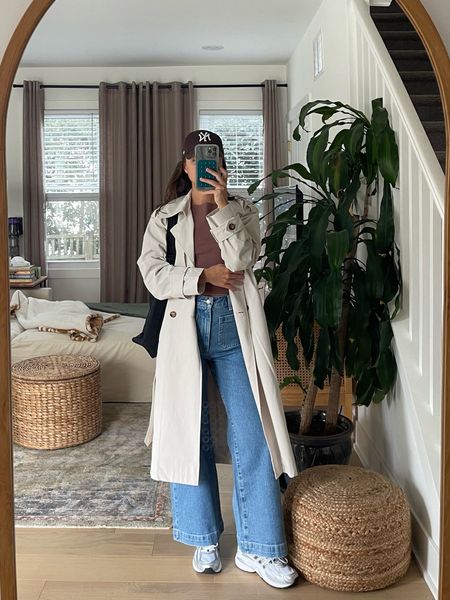 trench coat outfit inspo 🤎
• trench is currently out of stock, but linking other colors
• denim, wearing 00 short
• shoes, recommend sizing down 1 full size 