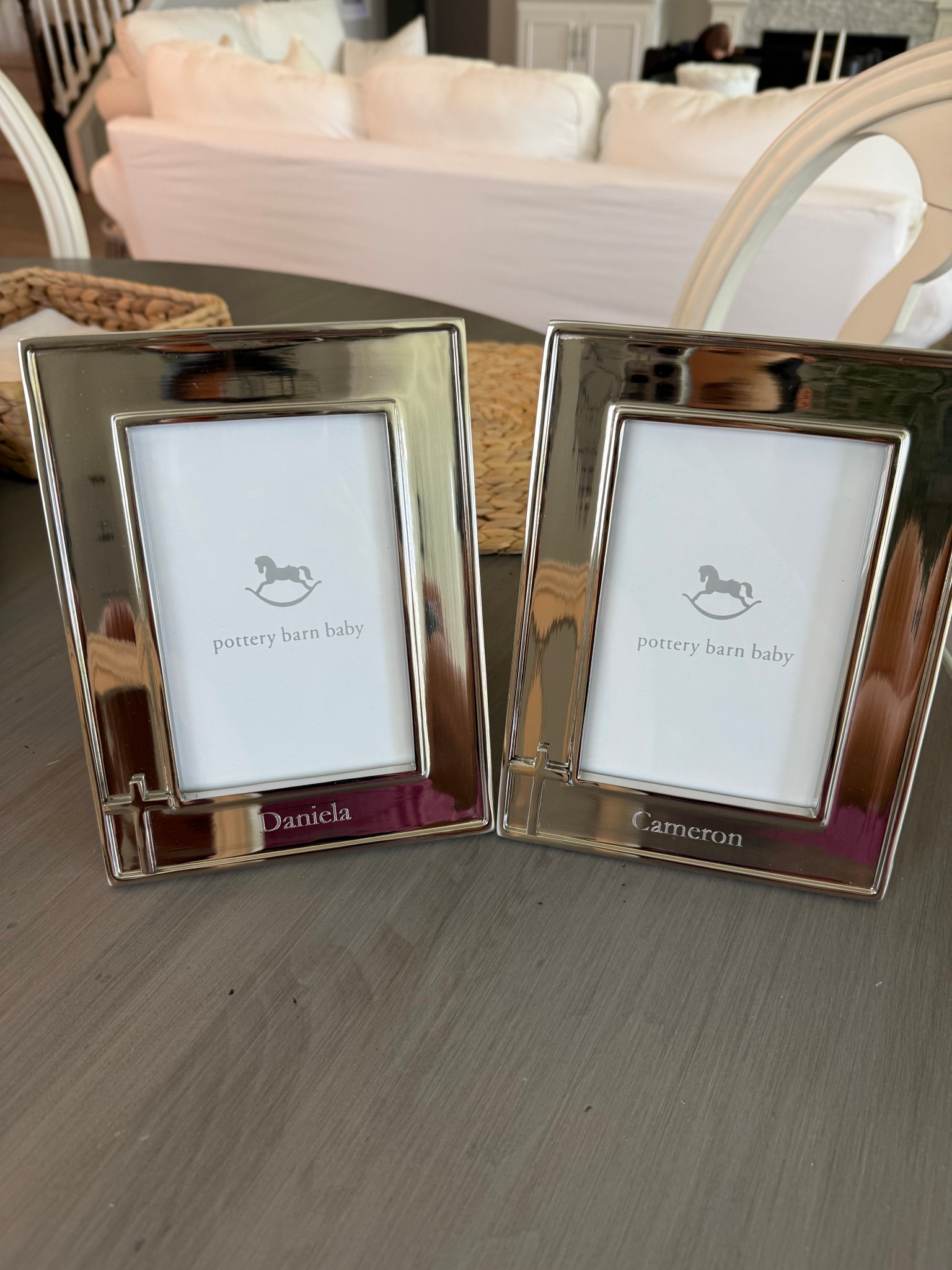 Monogrammed baptism keepsake frames ✝️

#LTKFamily #LTKBaby #LTKHome