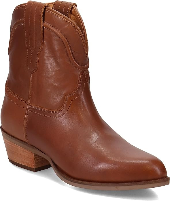 Dingo Womens Seguaro Round Toe Casual Boots Ankle Low Heel 1-2" - Brown | Amazon (US)