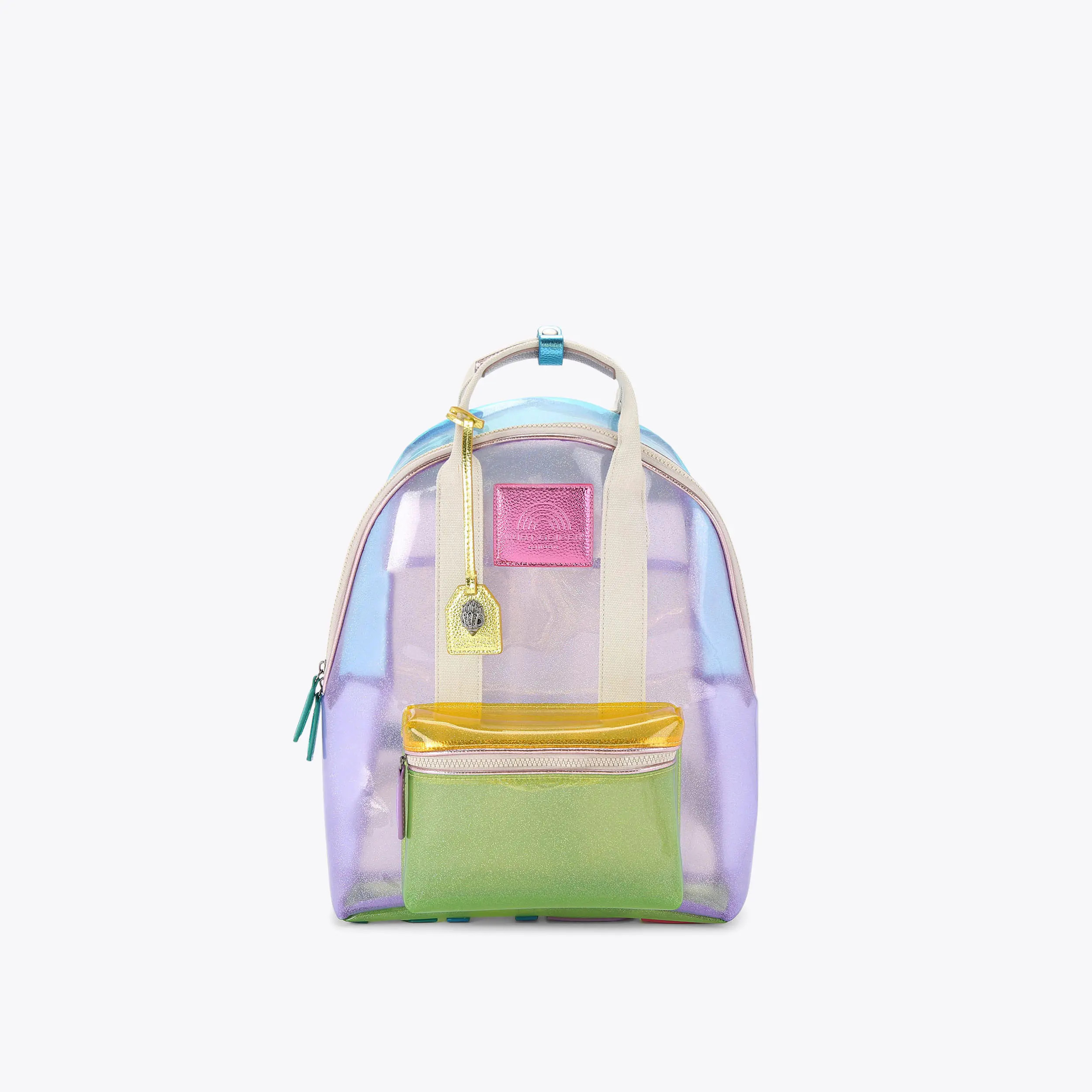 VINYL SOUTHBANK LG BCKPCK Pastel Rainbow Vinyl Backpack by KURT GEIGER LONDON | Kurt Geiger US