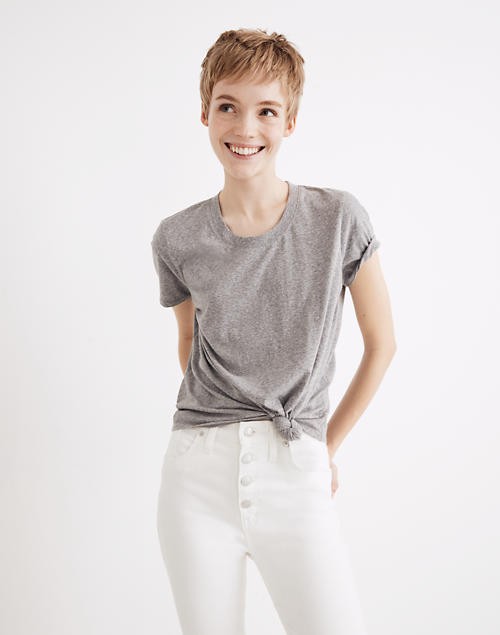 Triblend Knot-Front Tee | Madewell