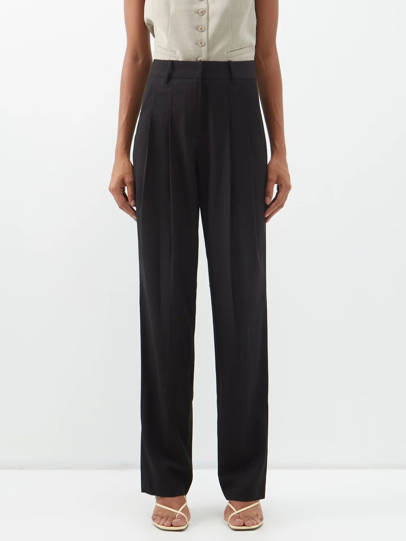 Gelso pleated tailored trousers | The Frankie Shop | Matches (UK)