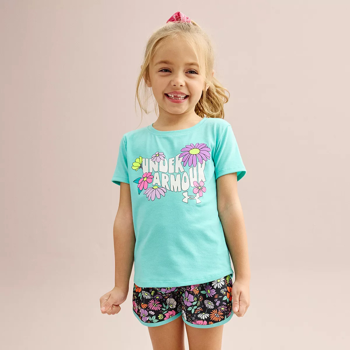 Girls 4-6 Under Armour Logo Graphic Tee & Printed Shorts Set | Kohl's