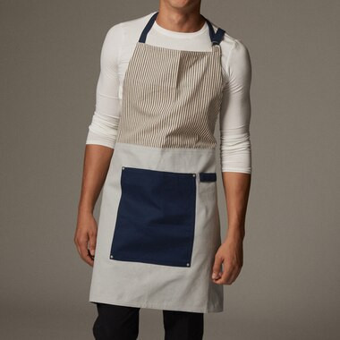 OUI HEAVYWEIGHT COTTON APRON BLUE JAY | Indigo (CA)