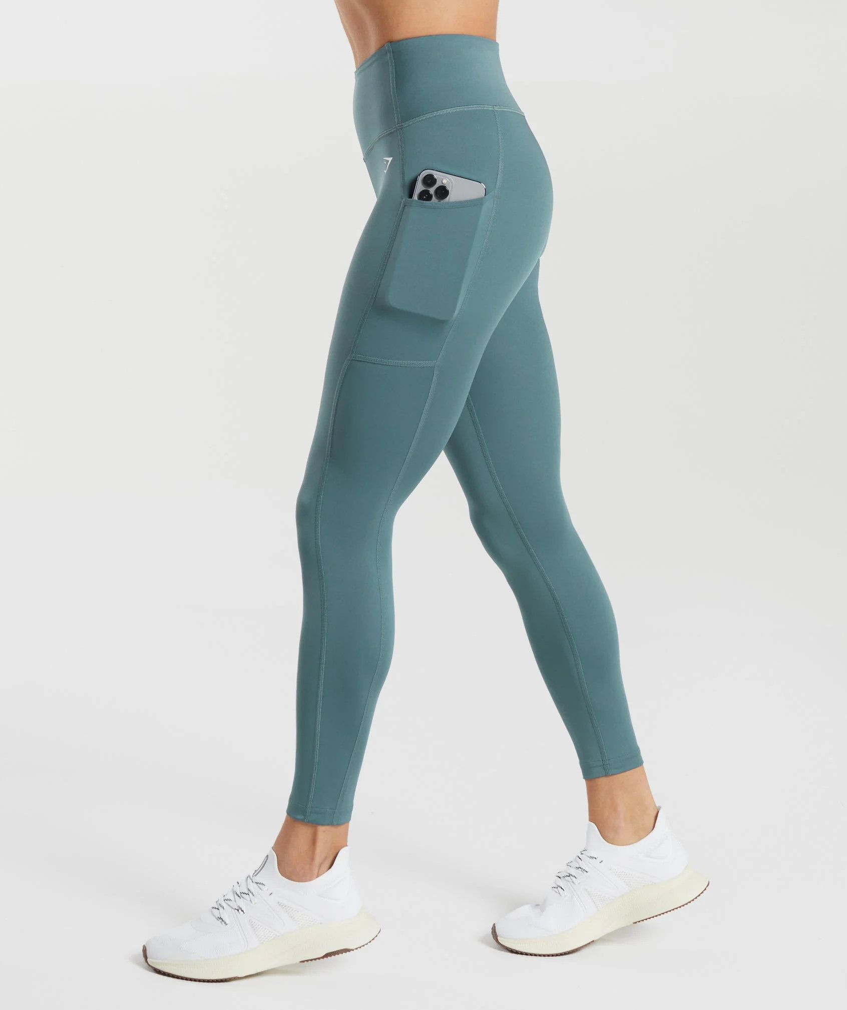Pocket Leggings Denim Teal | Gymshark US