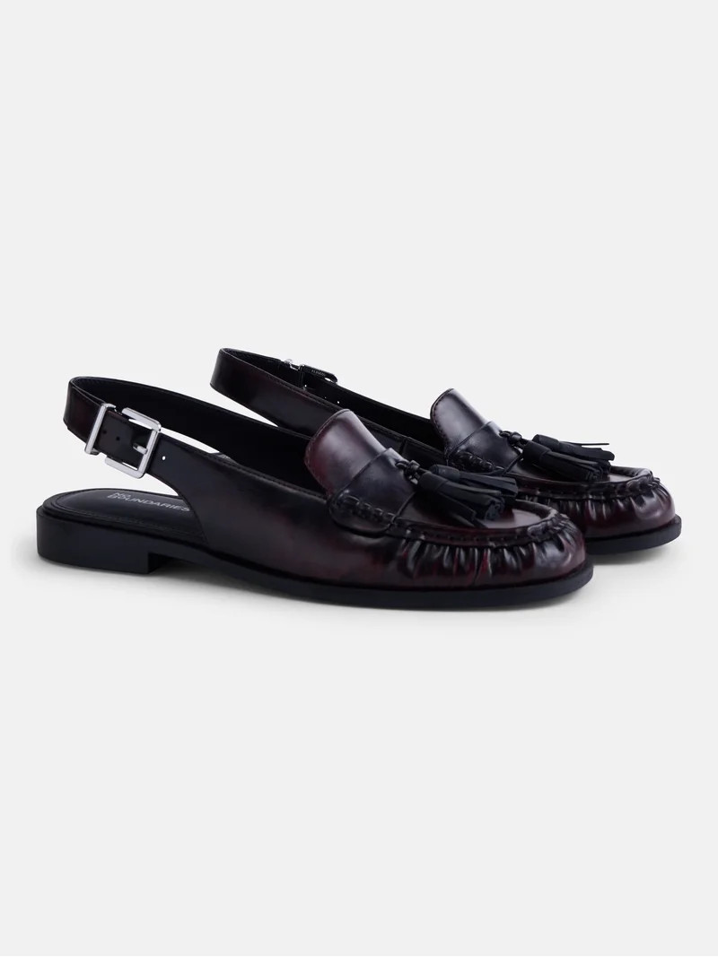 No Boundaries Women's Slingback Tassel Loafers | Walmart (US)