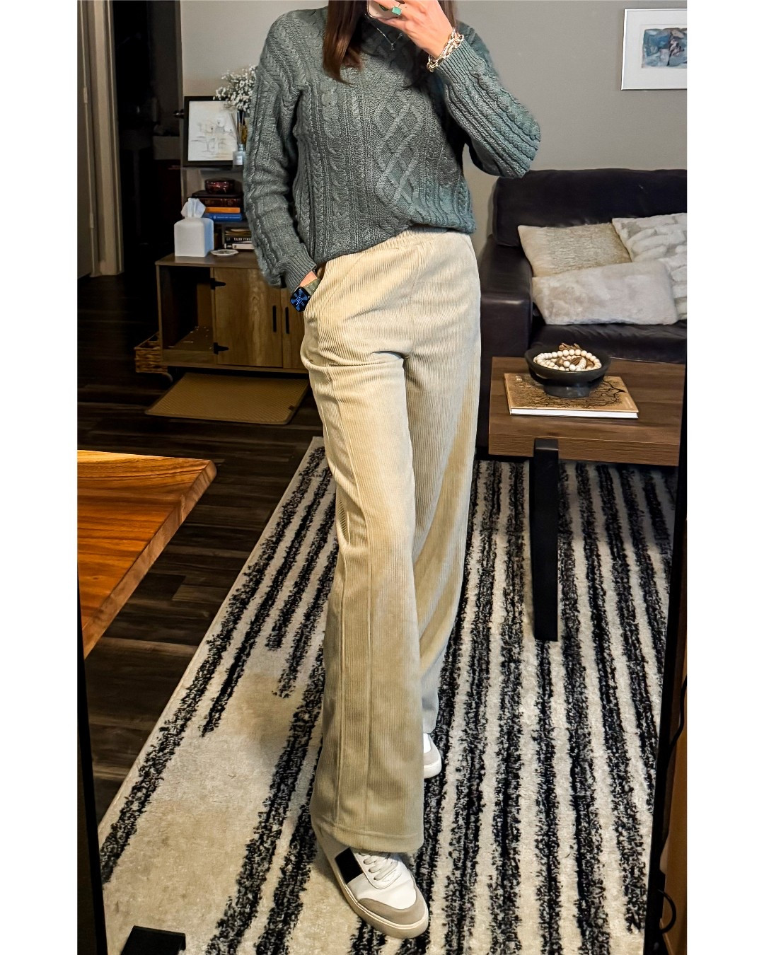 Cozy texture combo on deck: this cable knit sweater paired with corduroy wide-legs is a soft neutral dream. 

Perfect for transitional weather and casual days that still call for effort. 

Linked the full look on LTK—run, don’t walk.

#ltkstyle #corduroypants #neutrallook #cableknitsweater #casualstyle

#LTKFindsUnder100 #LTKWorkwear #LTKFindsUnder50