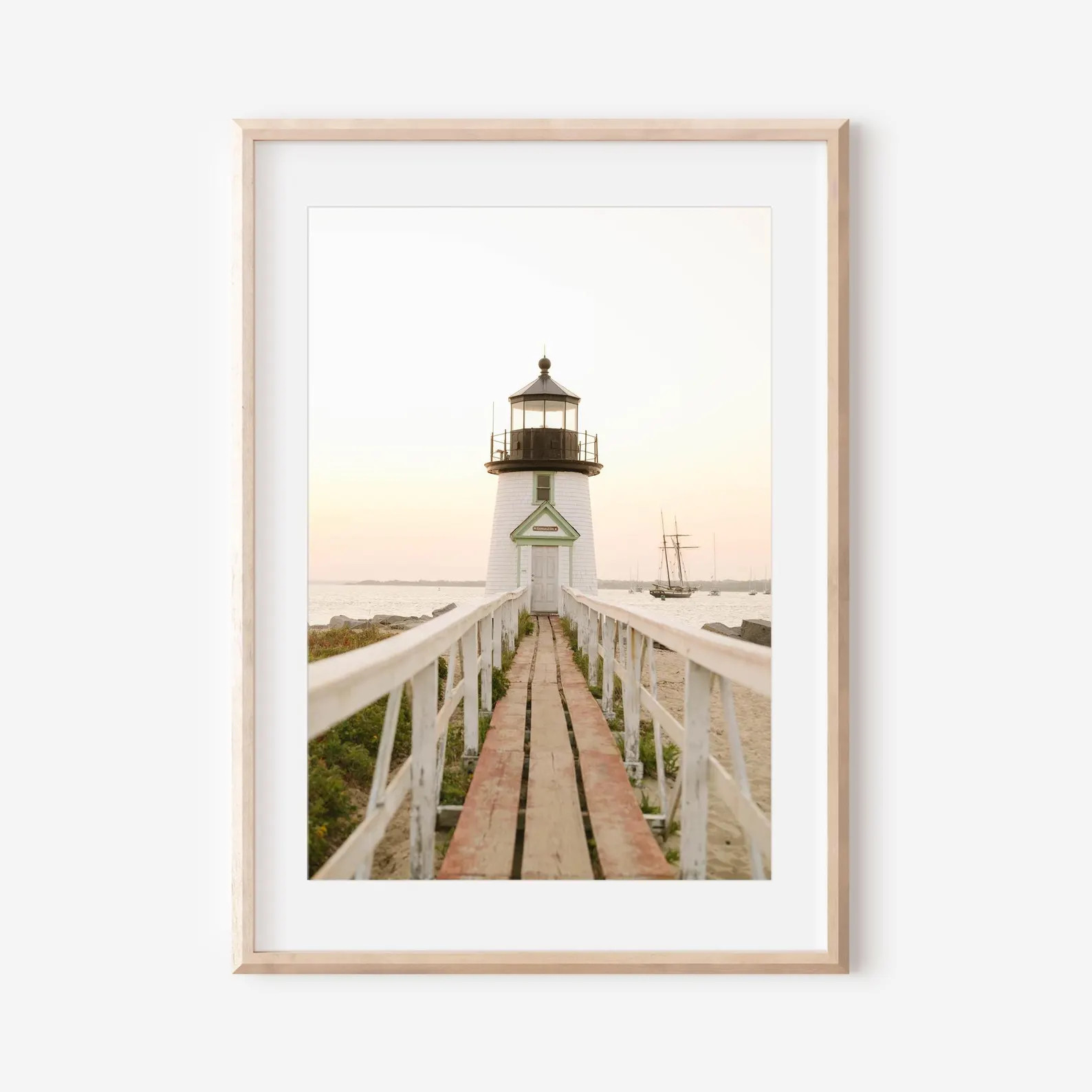 Nantucket Brant Point Lighthouse Print, Coastal Wall Art, New England Beach Photography, Nautical... | Etsy (US)