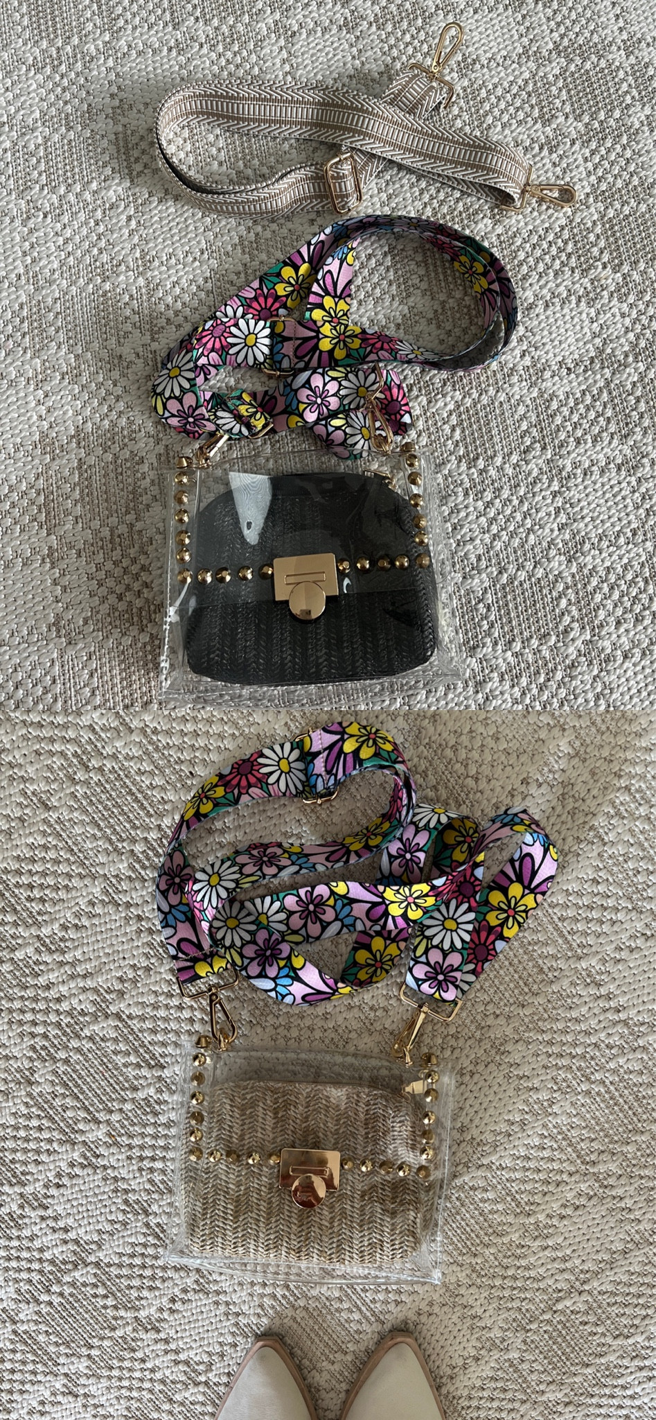 The cutest clear bags for concerts and obsessed with my new floral bag strap. Works on any handbag 😍🌼 

#LTKunder50 #LTKFind #LTKFestival