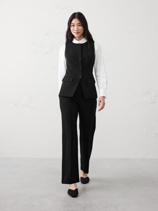 Long Ponte Cutaway Vest | Banana Republic Factory