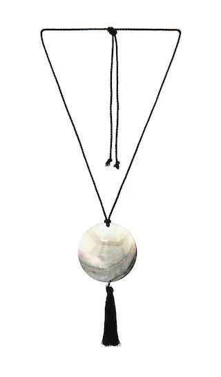 Lovers and Friends Jordan Shell Necklace in Grey. | Revolve Clothing (Global)