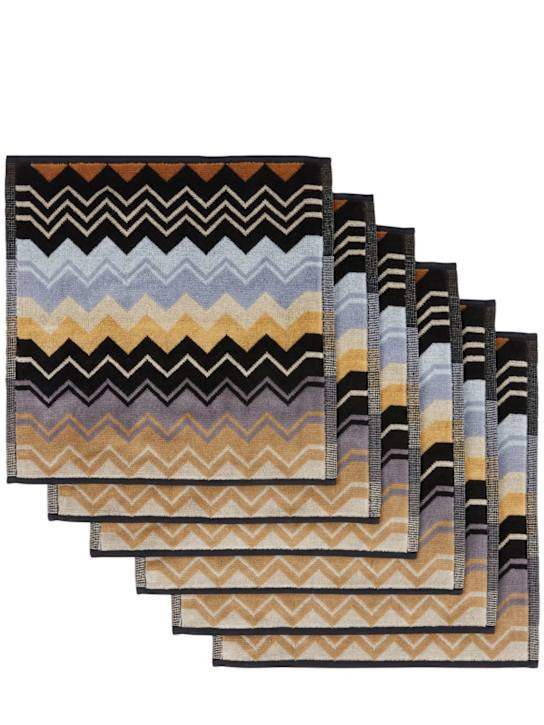 Giacomo set of 6 cotton hand towels | Luisaviaroma