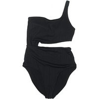 Aerie Two Piece Swimsuit: Black Solid Pattern Swimwear - Size Medium | ThredUp (US)