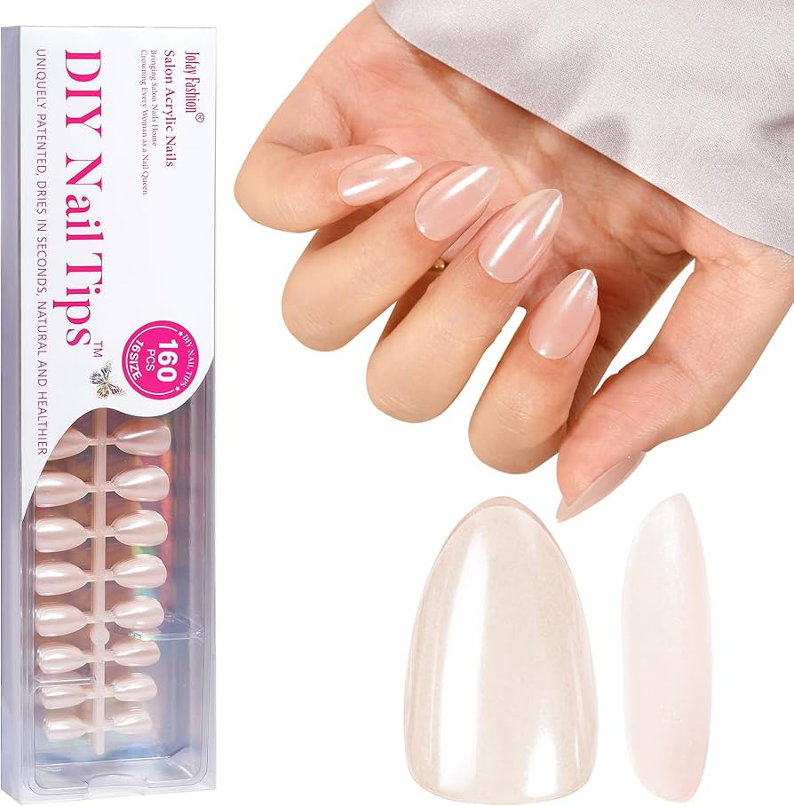 Press On Nails - Short Almond Nails, 160Pcs Acrylic Nails, Fake Nail Tips for DIY Nail Art, Soft ... | Amazon (US)