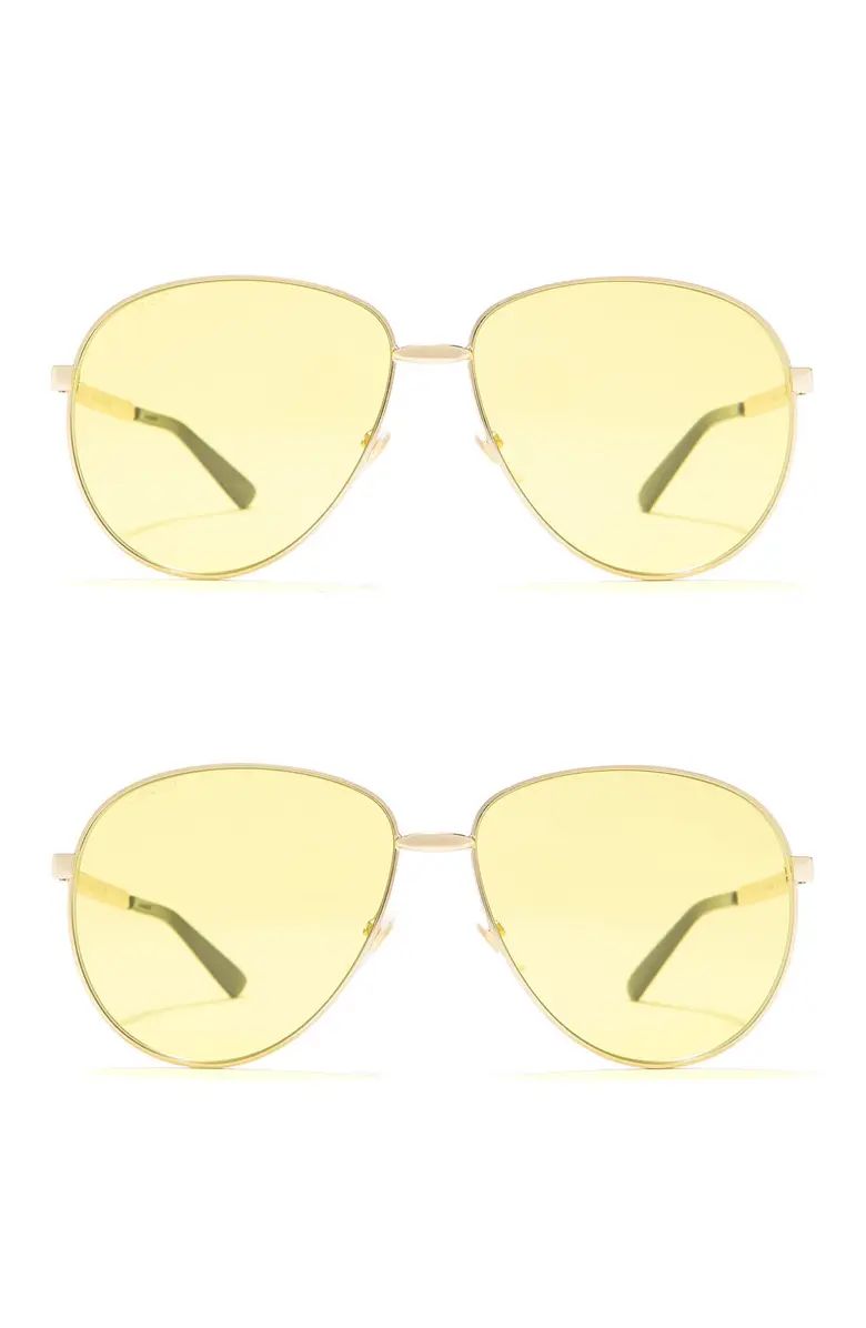 GUCCI 61mm Aviator Sunglasses | Nordstromrack | Nordstrom Rack