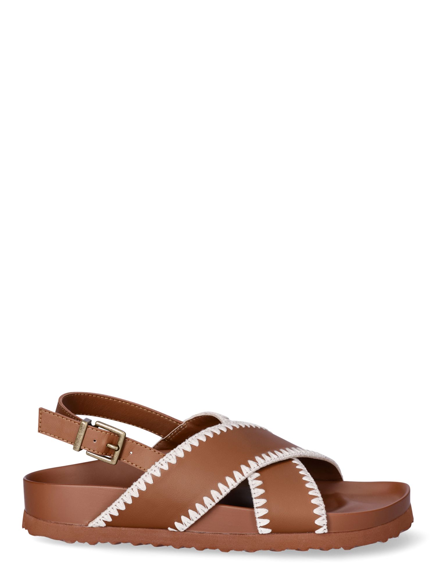 Time and Tru Women's X-Band Footbed Sandals | Walmart (US)