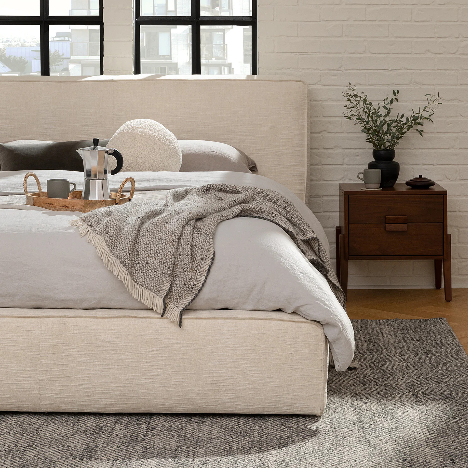 Cigar Queen Storage Bed - Ankara Ivory | Article