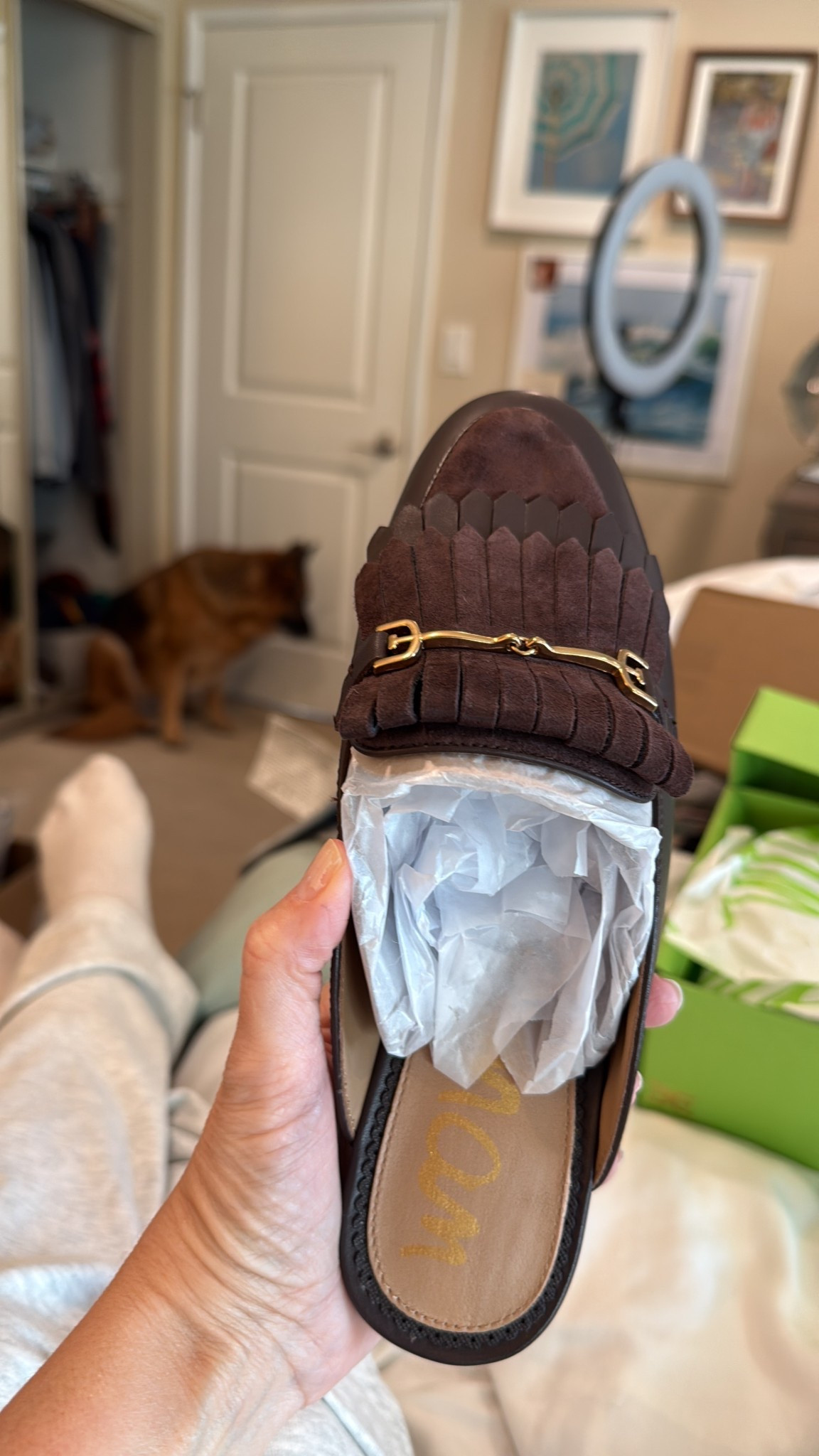 I am slightly obsessed with these shoes! There’s a brown color only has a handful of sizes left so I’ve linked it to several places, but there is a beautiful tan option and a really cool denim option. Excuse the messy room, please. 😜

#LTKHoliday #LTKdayinmylife #LTKGiftGuide
