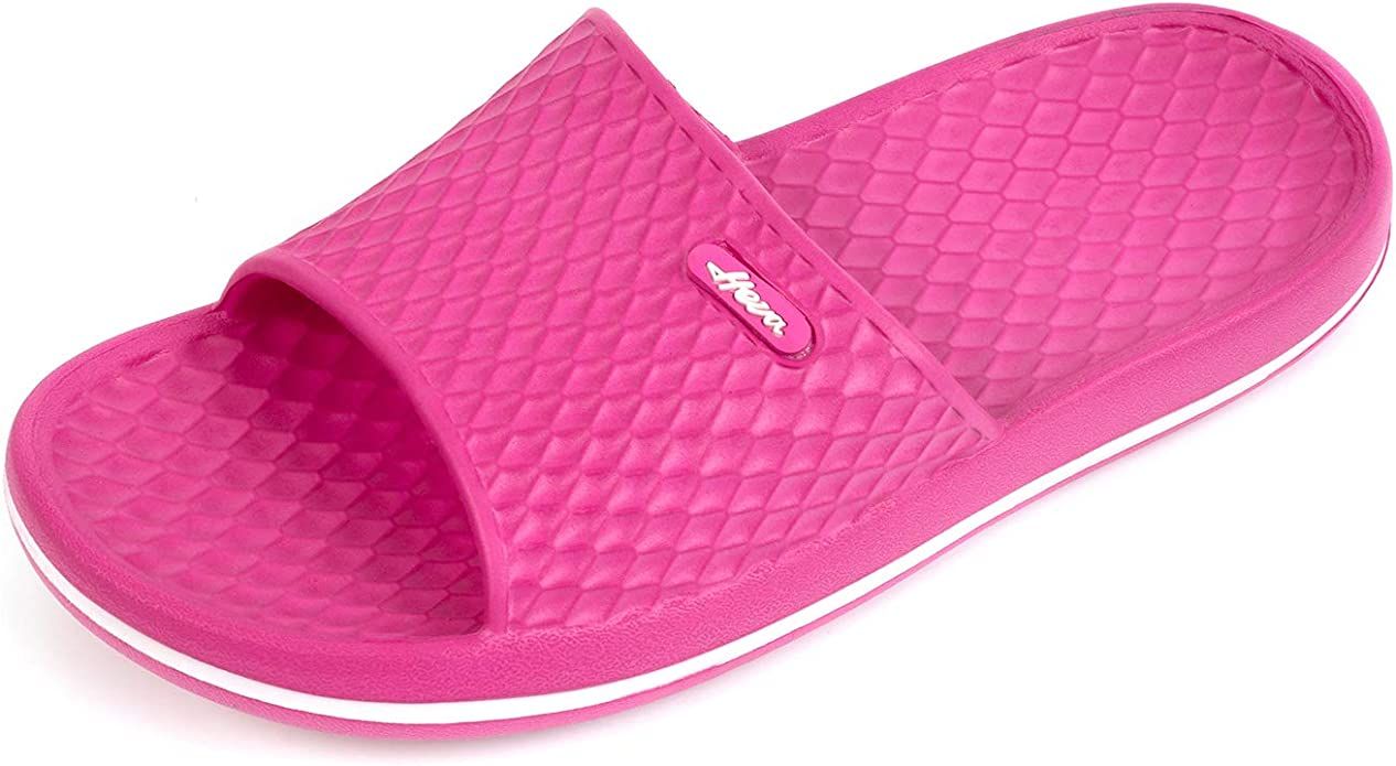 FUNKYMONKEY Womens Bathroom Shower Slippers Indoor Home Beach Non Slip Sandal | Amazon (US)