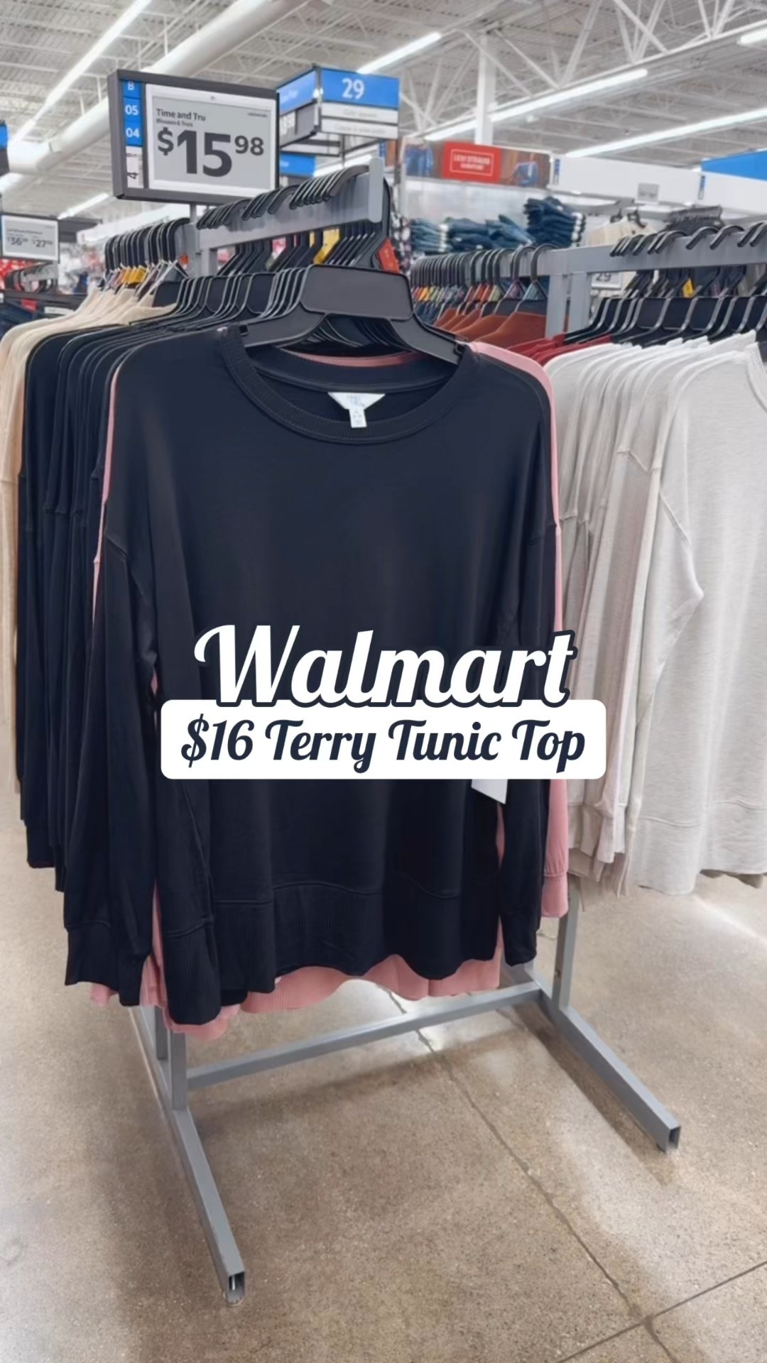 $16 Walmart Time and Tru Women's French Terry Tunic Top with Long Sleeves, Sizes XS-XXXL / workwear /Work top / work outfit / comfy tops / long sleeve top / affordable fashion 

#LTKootd #LTKSeasonal #LTKWorkwear