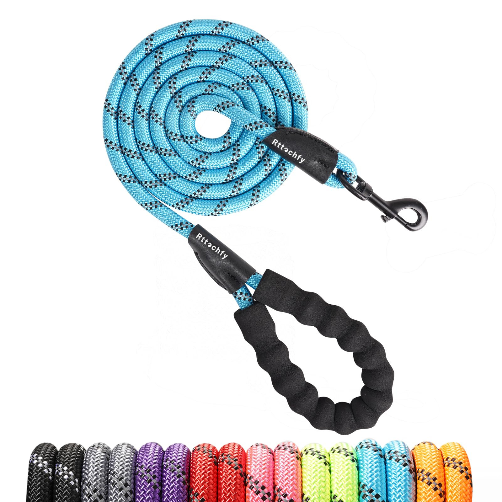 Rttochfy Rope Dog Leash 2/4/5/6/8/10 FT with Comfortable Padded Handle and Highly Reflective Thre... | Amazon (US)