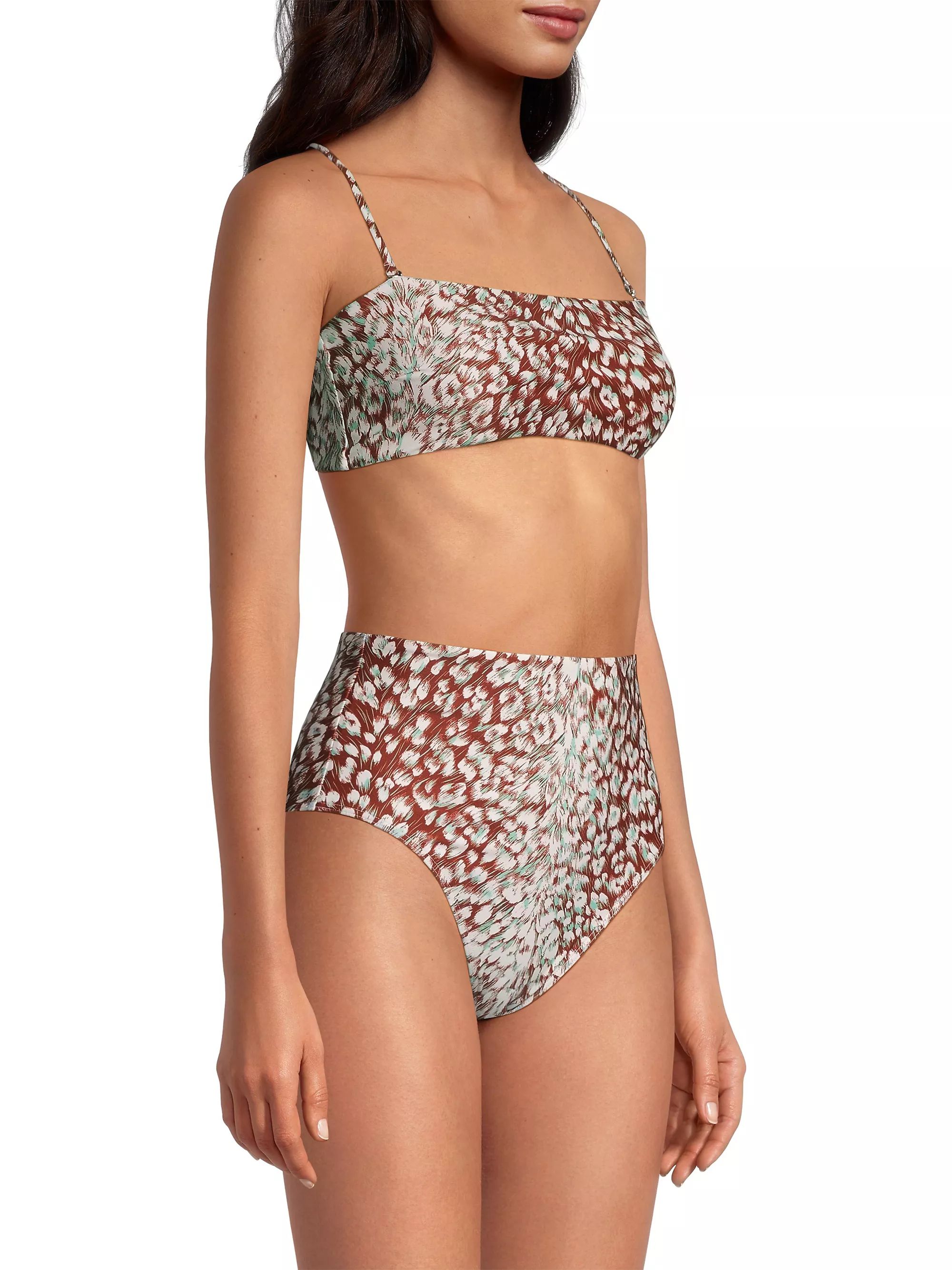 Lexa Leopard Bandeau Bikini Top | Saks Fifth Avenue