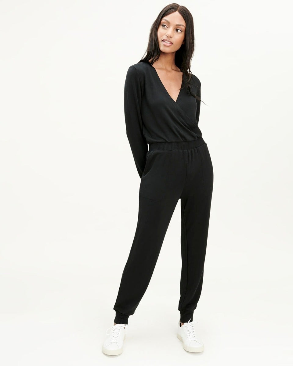 Supersoft Rib Surplice Jumpsuit | Splendid