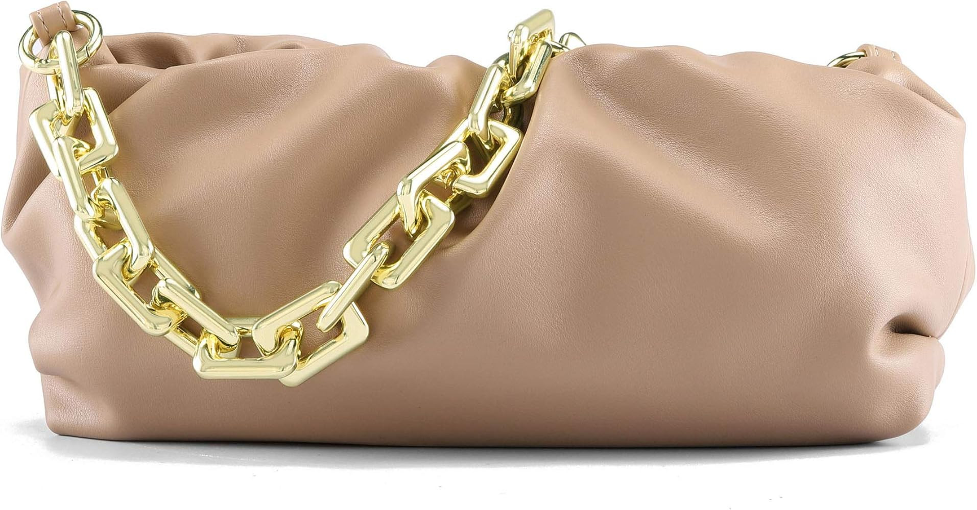 Ayliss Women's Dumpling Bag Shoulder Handbag Trendy Cloud Crossbody Golden Chain Pouch Tote Bag E... | Amazon (US)