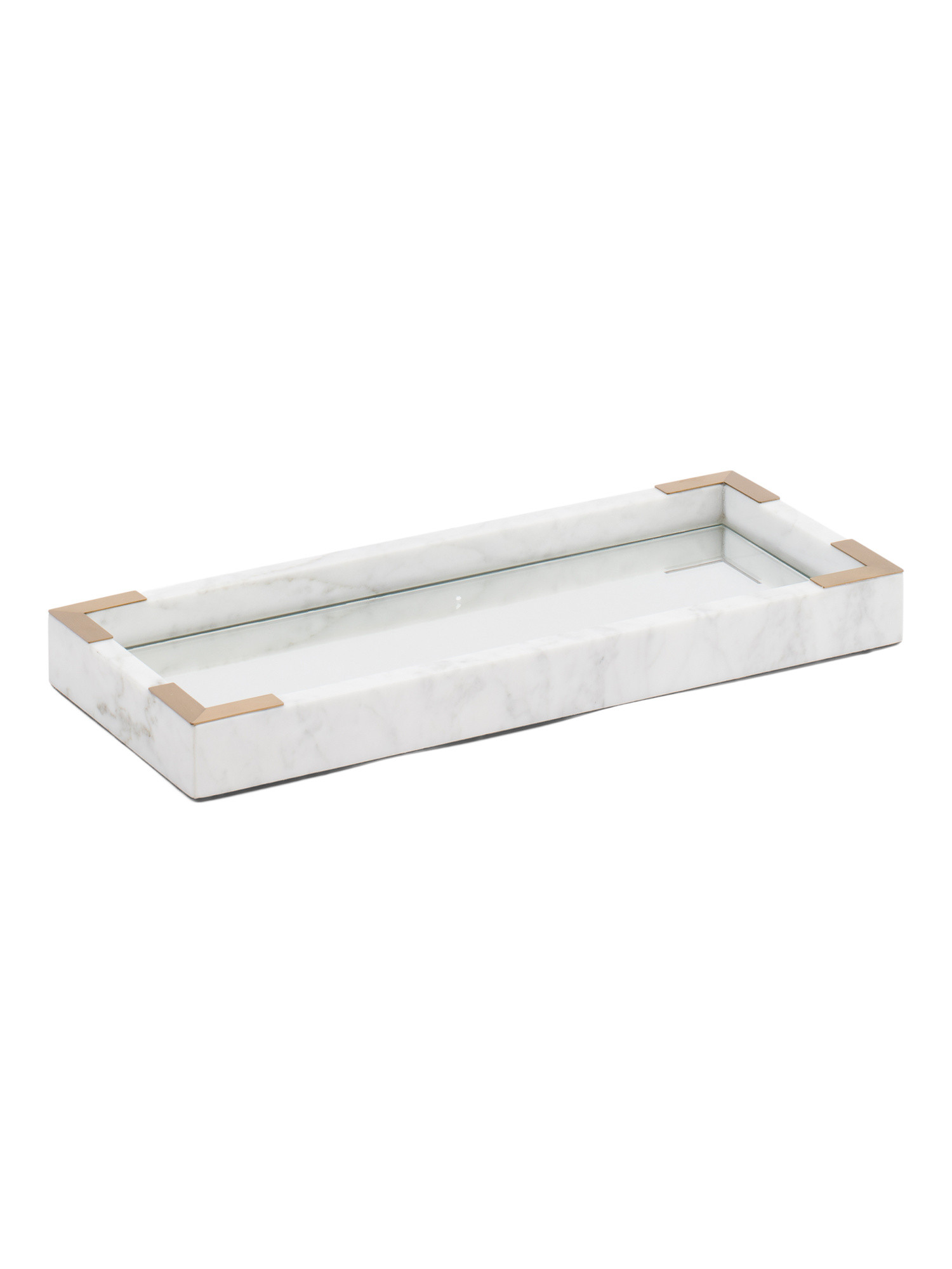 16in Marble And Mirrored Decorative Tray | TJ Maxx