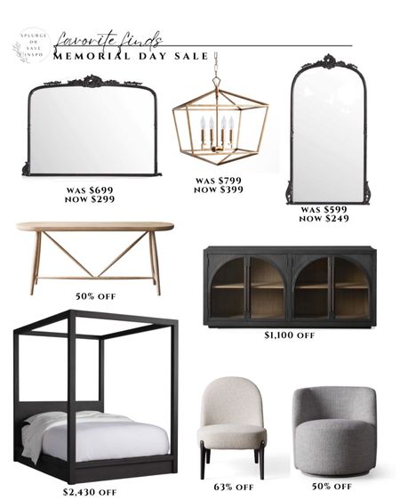 Memorial sale furniture. Black canopy bed wooden. Rustic canopy bed modern. Arched sideboard rustic. Modern sideboard black. White oak bench wooden. Rustic bench entryway. Swivel accent chair. Gray accent chair modern. White accent chair vintage. Black mirror primrose. Brass chandelier. 

#LTKhome #LTKsalealert #LTKFind