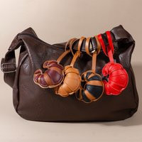 Handmade Leather Croissant Women's Bag Charm Keychain - Cute Food Backpack Pendant Couple Friend Jewelry Gift | AliExpress (US)