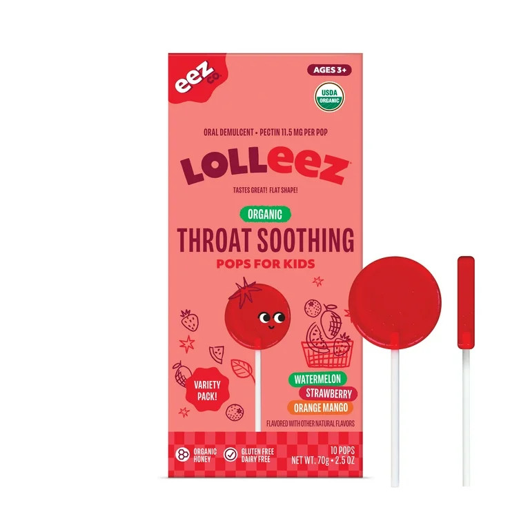 Lolleez Organic Throat Soothing Pops for Kids, Variety Pack, 10 Count | Walmart (US)