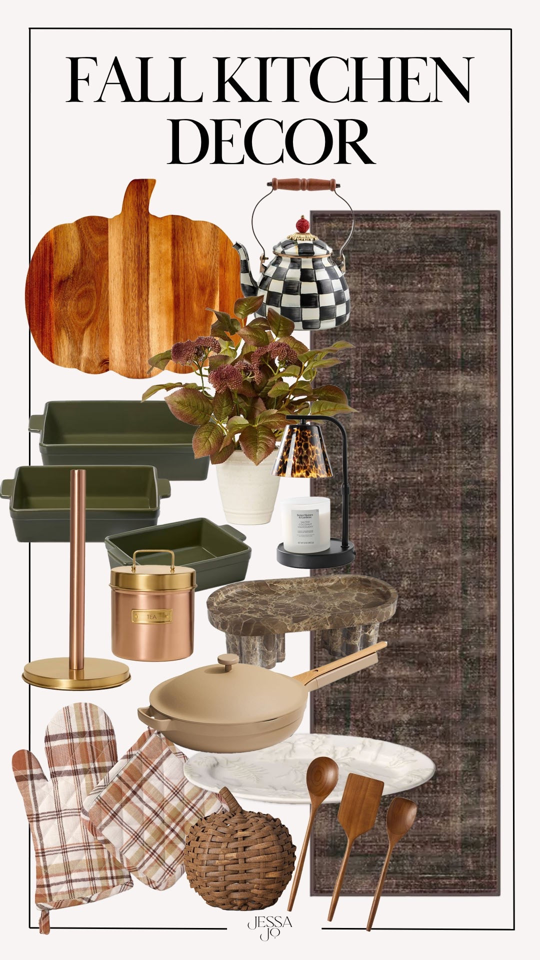 Fall kitchen decor. Fall home finds. Trendy kitchen home finds for fall. Fall runner rug.