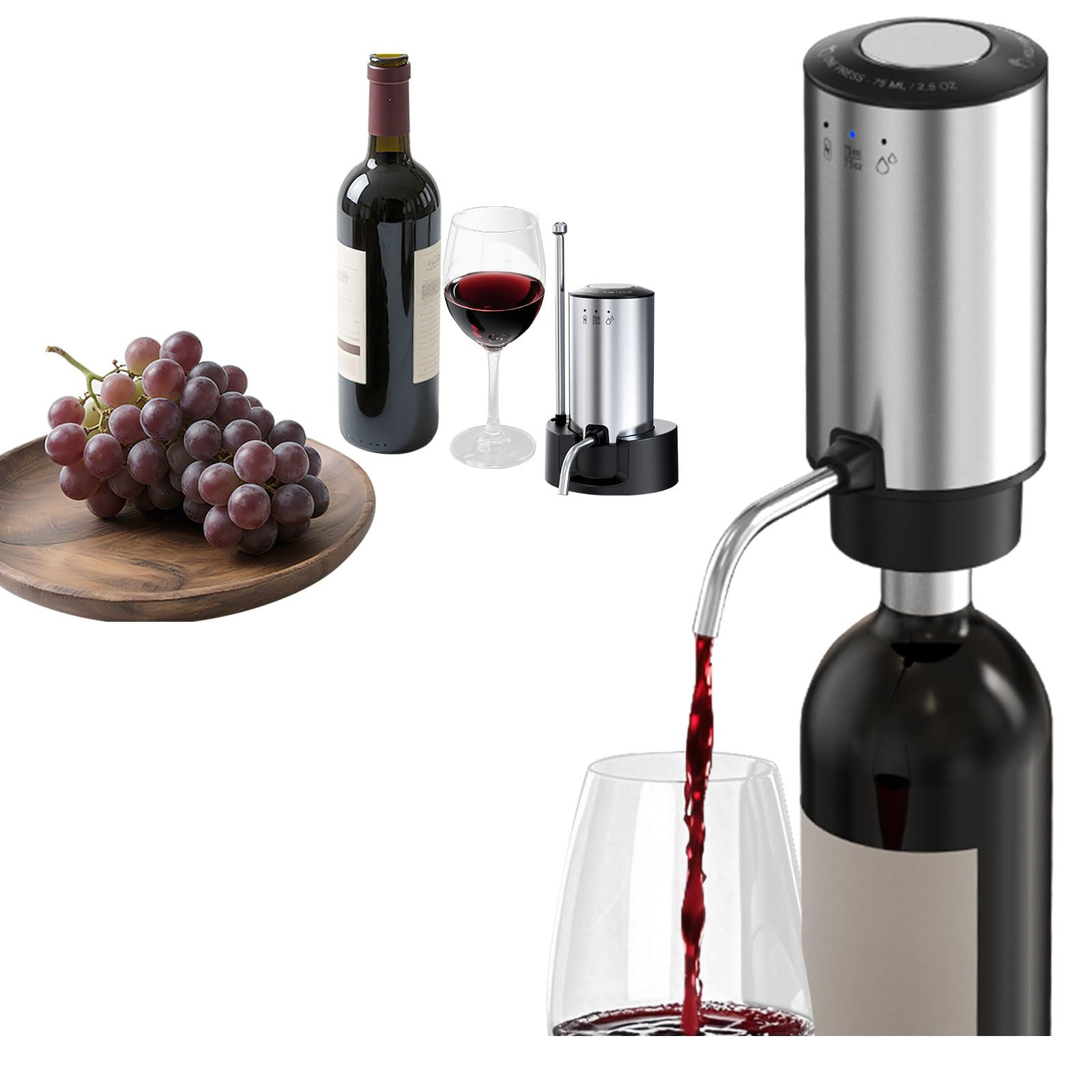 Rechargeable Wine aerator Electric Wine Decanter, Automatic Wine Dispenser withStorage Base,Two M... | Amazon (US)