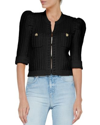 Delilah Crop Textured Cardigan | Bloomingdale's (US)