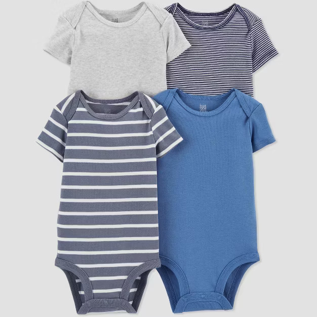 Baby Boys' 4pk Basics Bodysuit - Just One You® made by carter's Blue | Target