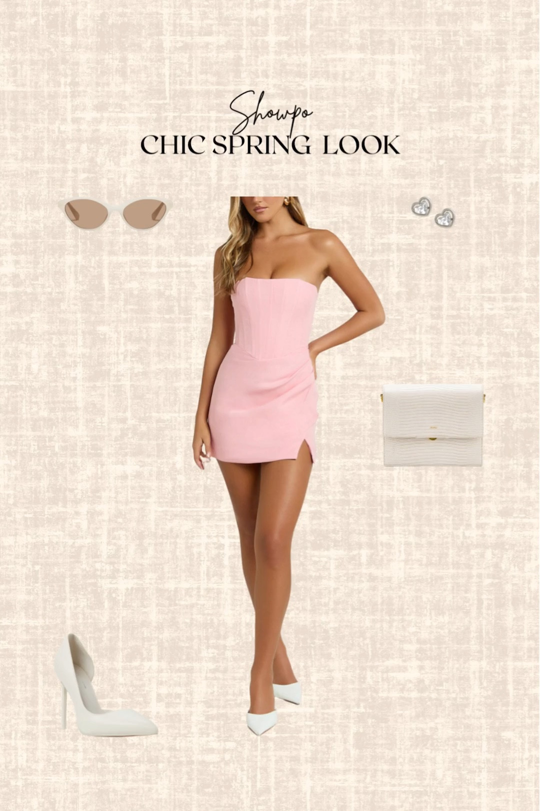 Showpo Chic spring look! 

Pink mini dress, bag, sunglasses, heels, earrings 

#LTKootd #LTKSeasonal #LTKPetite