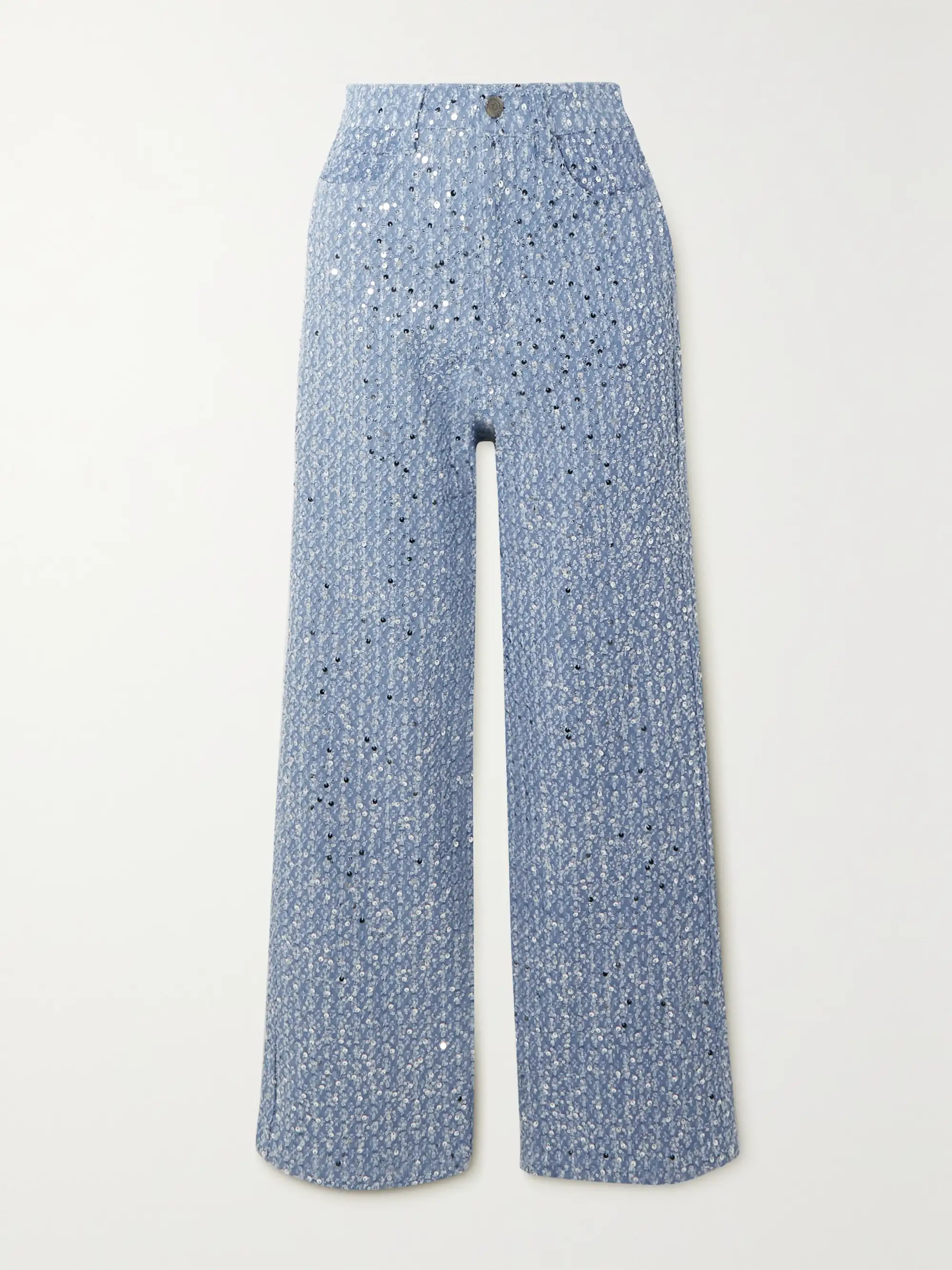 Rotie sequined denim straight-leg pants | NET-A-PORTER (US)