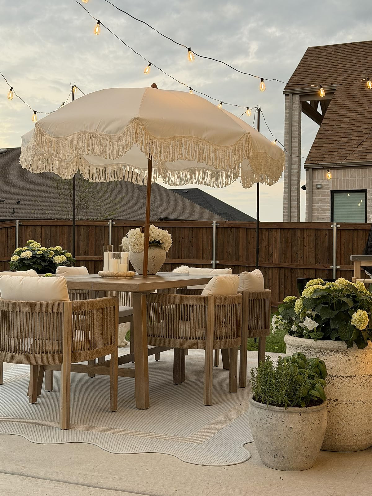 Just what you need for an outdoor dinner party. This cozy patio set is perfect! 

#OutdoorDinner #PatioSet 

 #LTKHome #LTKSaleAlert